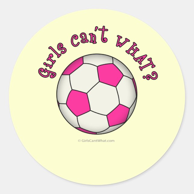 Adesivo Bola de Futebol Rosa (Frente)