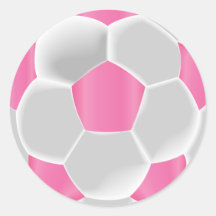 Bola de Futebol Rosa e Branca