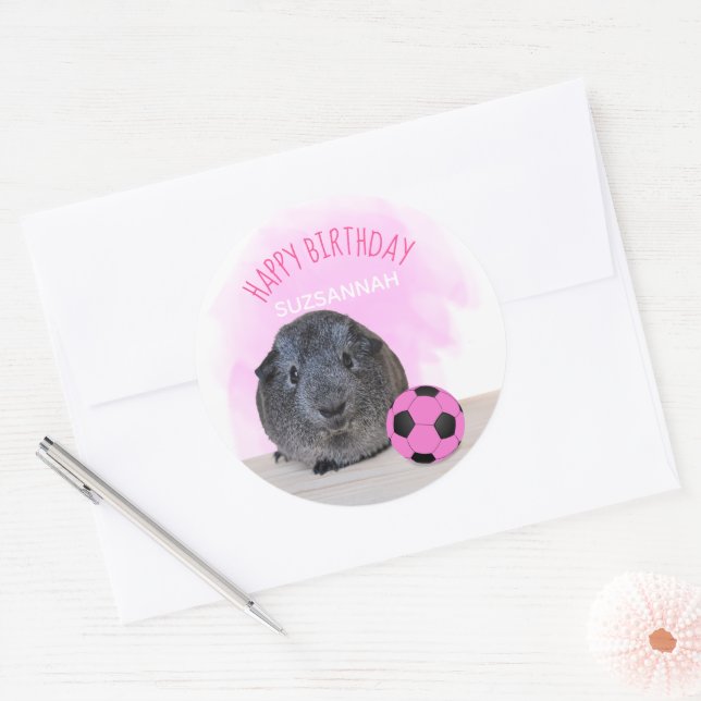 Adesivo Bola de Futebol rosa-rosa-copa-branca (Envelope)