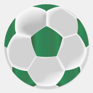 Adesivo Bola de Futebol Verde e Branca