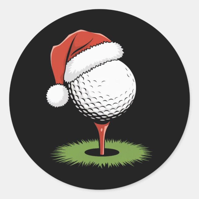 Adesivo Bola de Golfe de papai noel para Natal (Frente)