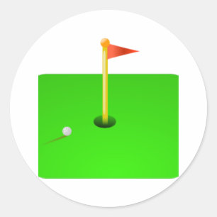 Adesivo Bola de golfe e bandeira do golfe