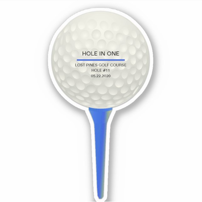 Adesivo Bola de Golfe Personalizada no Teto Azul (Frente)