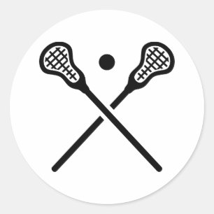 Adesivo Bola de lacrosse cruzada