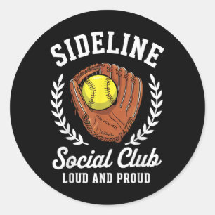 Adesivo Bola de Luvas Softball do Clube Social Lado Orgulh