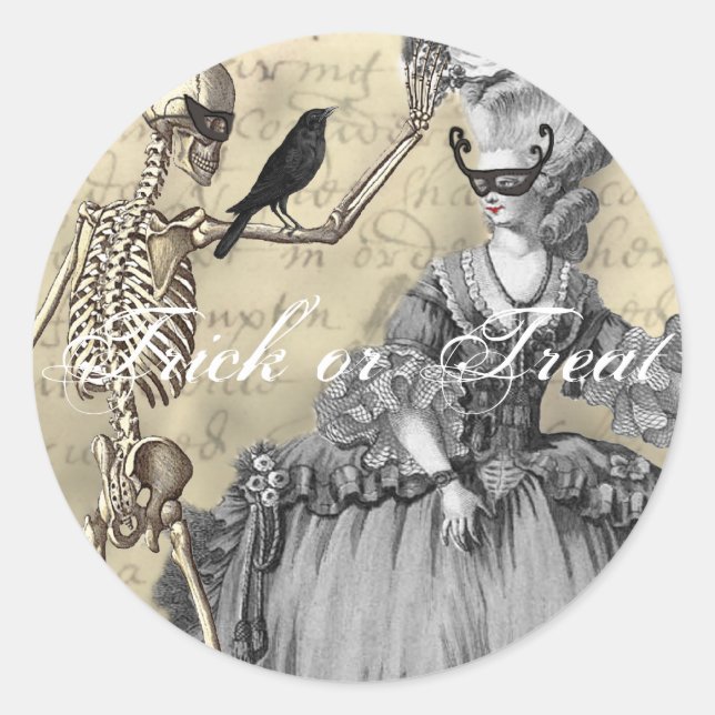 Adesivo Bola de Mascarada de Halloween (Frente)