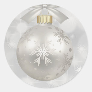 Adesivo Bola de Natal Elegante em Bokeh Lights