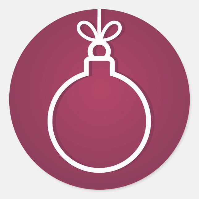 Adesivo Bola de Natal Sticker. Colocar para texto. (Frente)