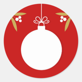 Adesivo Bola de Natal Sticker. Colocar para texto.