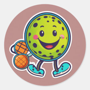 Adesivo "Bola de picles design" com rosto feliz