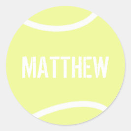 Adesivo Bola de Tênis Amarela Brilhante Personalizada