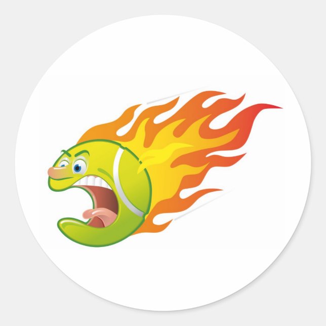 Adesivo Bola de Tênis de Flaming (Frente)