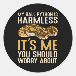 Adesivo Bola Divertida Python É Inocente. Você Deveria Tra