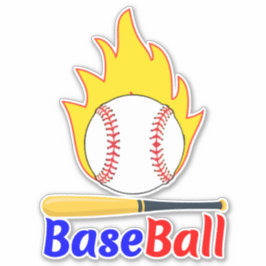Adesivo Bola e Taco de Beisebol Divertidos, Fã