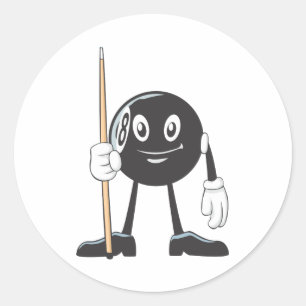 Adesivo Bola feliz do bilhar oito