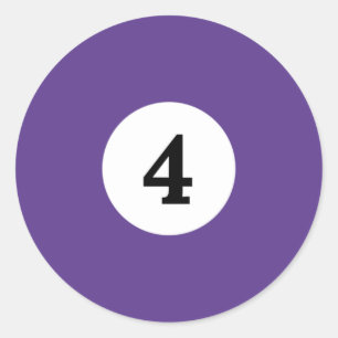 Adesivo Bola Solitária Púrpura 4 Bilhar