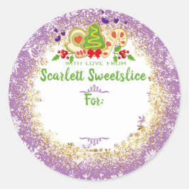 Adesivo Bolachas de Natal para panificação de férias a par