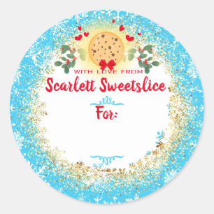 Adesivo Bolachas de Natal para panificação de férias para