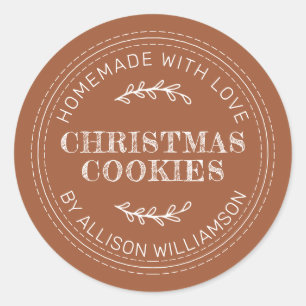 Adesivo Bolachas de Natal Rustic Homemade TerraCotta
