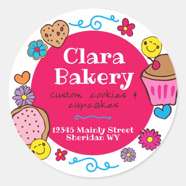 Adesivo Bolachas de rosca-branca para panificação de cupca (Frente)