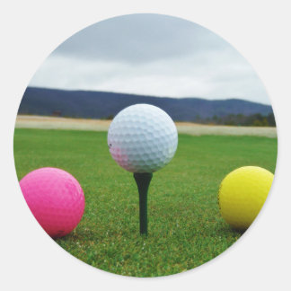 Adesivo Bolas de Golfe Coloridas, tenda de montanha