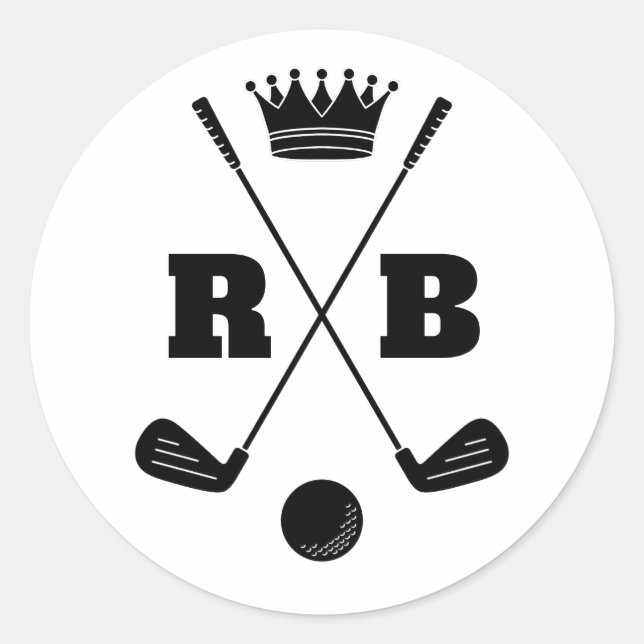 Adesivo Bolas de Golfe Personalizadas com Nome e Marca (Frente)
