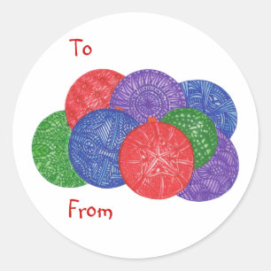 Adesivo Bolas de Natal de abstrato a partir de vinhetas de