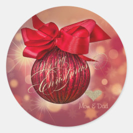Adesivo Bolas de Natal Vermelhas Empresa Bokeh