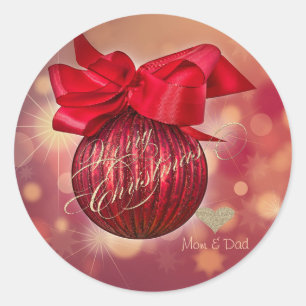 Adesivo Bolas de Natal Vermelhas Empresa Bokeh