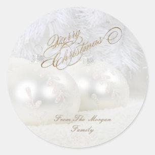 Adesivo Bolas elegantes do White Christmas