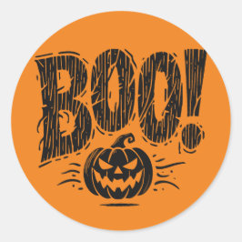 Adesivo Bold Boo Pumpkin Halloween Sticker