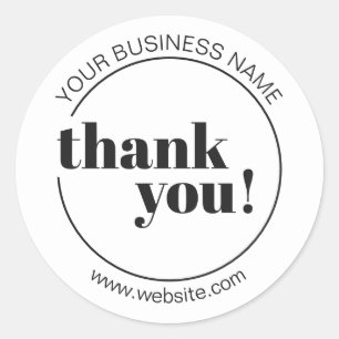 Adesivo Bold Business Branco Brilhante Obrigado