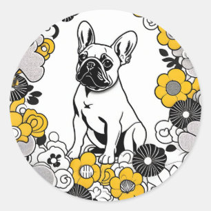 Adesivo Bold French Bulldog Pop Art Retrato