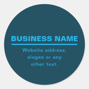 Adesivo Bold Modern Business Name Modelo Azul