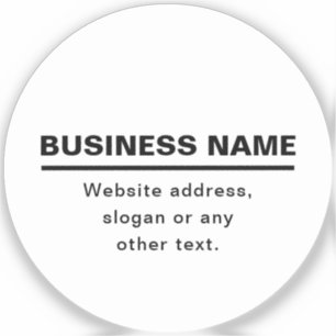 Adesivo Bold Modern Business Name Modelo   B&W