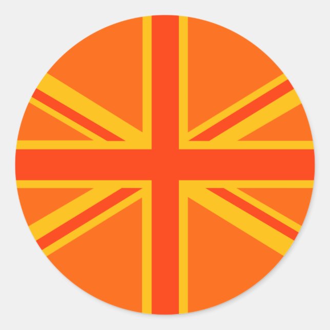 Adesivo Bold Orange Union Jack British Flag Swag (Frente)