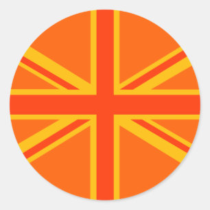 Adesivo Bold Orange Union Jack British Flag Swag