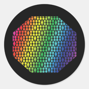 Adesivo Bold Rainbow e Black Honeycomb Diamond
