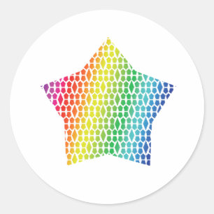 Adesivo Bold Rainbow Honeycomb e Diamond Pattern star