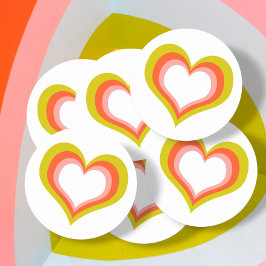 Adesivo Bold Retro Citrus Wedding Heart