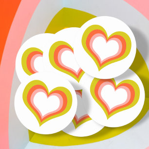 Adesivo Bold Retro Citrus Wedding Heart