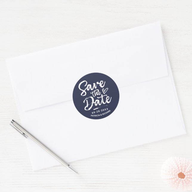 Adesivo Bold Script Rustic Chic Casamento Salva A Data (Envelope)