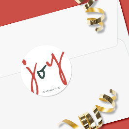 Adesivo Bold Simple Joy Red Green