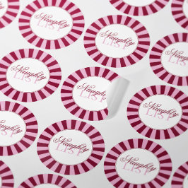 Adesivo Bold stripe Naughty list Christmas Party sticker
