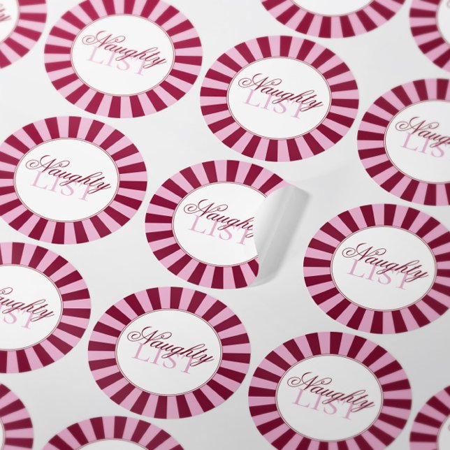 Adesivo Bold stripe Naughty list Christmas Party sticker (Criador carregado)