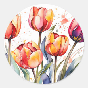 Adesivo Bold Tulip Blooms Colorida Moderna