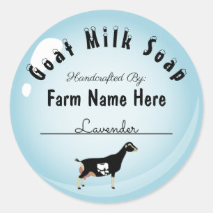 Adesivo Bolha azul personalizada La Mancha Goat Milk Soap
