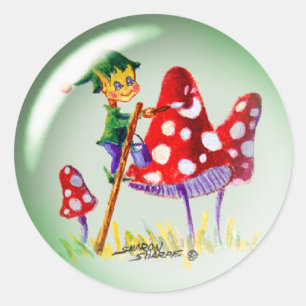Adesivo BOLHA & COGUMELOS do DUENDE por SHARON SHARPE