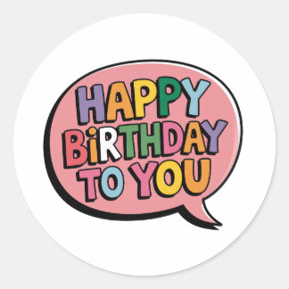 Adesivo Bolha de Aniversário Feliz