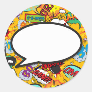 Adesivo Bolha de Fala de Mensagem Divertida Revista em Qua